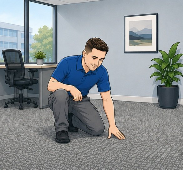 Commercial carpet inspection process