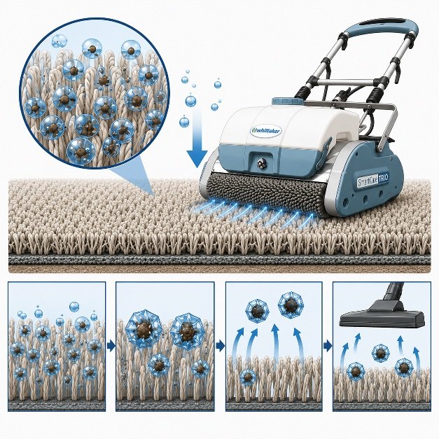 Commercial carpet encapsulation cleaning